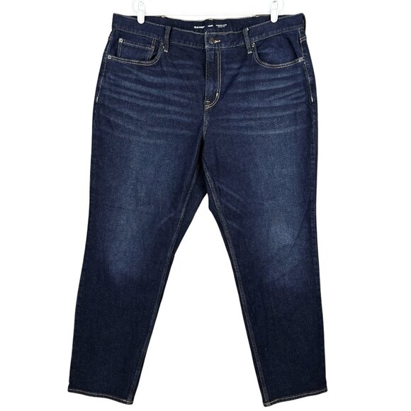 Old Navy Men's Stretch Blue Denim Jeans 42x32 Athletic Tapered Leg Built in Flex - Picture 1 of 12